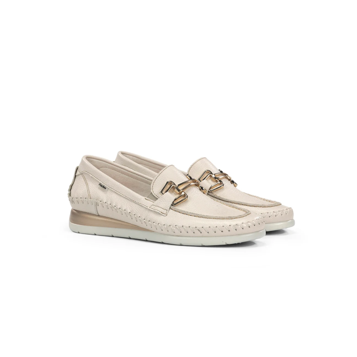 Zapatos Mocasines Mujer Fluchos Sella F2141 Taupe