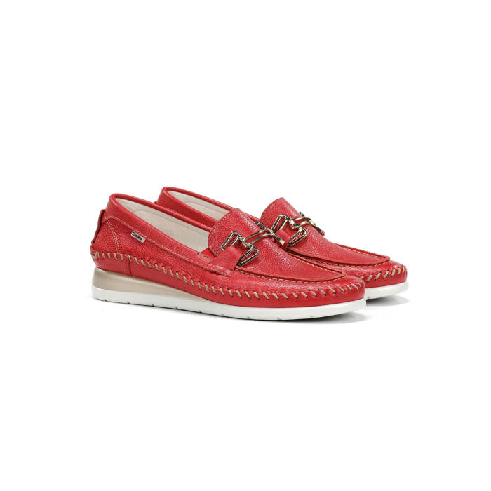 Zapatos Mocasines Mujer Fluchos  Sella F2141 Rojo