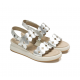 Sandalias Cuña Mujer Dorking Slam D9291 Plata