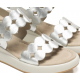 Sandalias Cuña Mujer Dorking Slam D9291 Plata