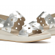 Sandalias Cuña Mujer Dorking Slam D9291 Plata