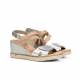 Sandalias Cuña Mujer Fluchos Smash F2169 Plata