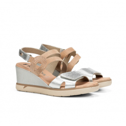 Sandalias Cuña Mujer Fluchos Smash F2169 Plata