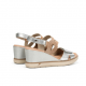 Sandalias Cuña Mujer Fluchos Smash F2169 Plata