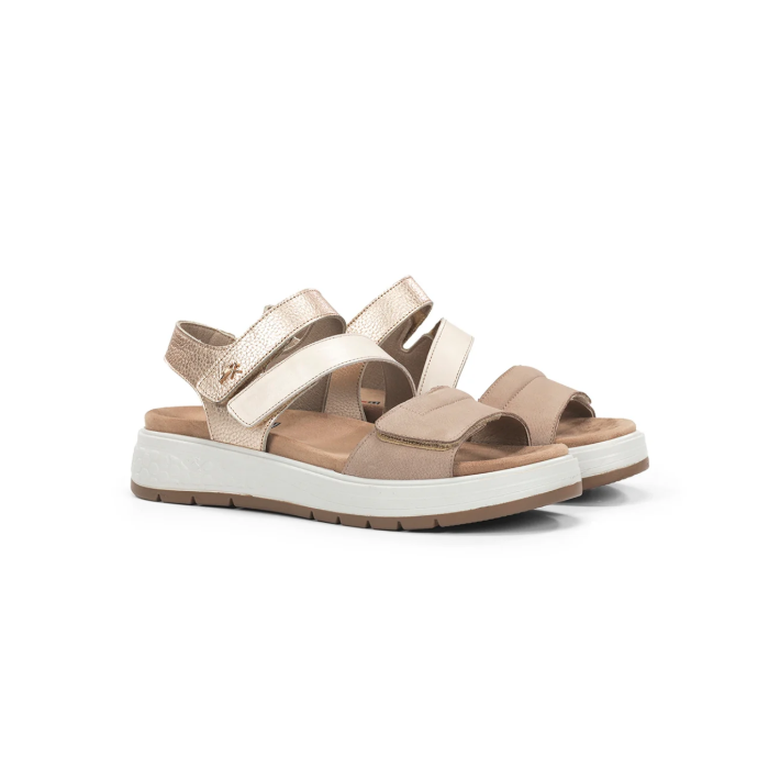 Sandalias Cuña Mujer Fluchos Street F2165 Taupe