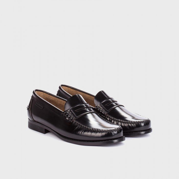 Zapatos castellanos Martinelli Alcalá A101-0011AYM negro suela cuero.